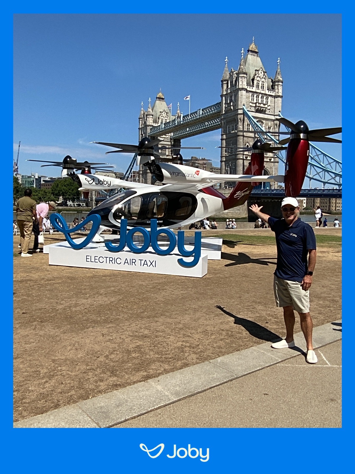 Joby mockup at Tower Bridge, London